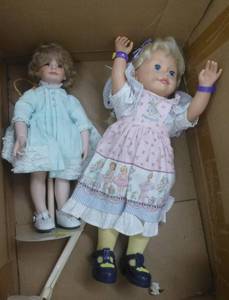 lot 311 image: 3 vintage dolls - Rachel by Donna Rubert, Lets Play Tea Party talking doll, Cinderella a Madame Alexander doll