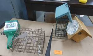 lot 322 image: Bird feeders and house