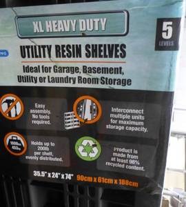 lot 338 image: Brand New garage shelving - 5 shelves