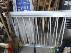 lot 344 image: 2 porch or stair rails, 3 new 36x3x3 posts and misc other pieces