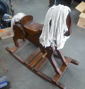 lot 96 image: Handmade Rocking horse made by Pine Mill Farm in Minnesota