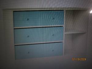 lot 6 image: Ameriwood Home Mya Park Wide Dresser with Fabric Bins