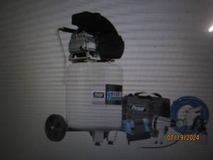 lot 15 image: Pulsar 15-Gallon Vertical Air Compressor with Tool Kit