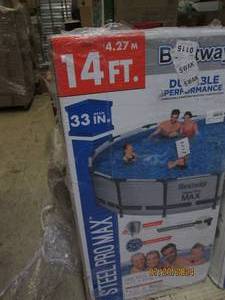 lot 40 image: Bestway Steel Pro MAX 14 x 33 Round Metal-Frame Pool Set