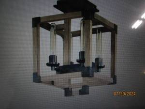 lot 94 image: new craftmade lighting cubic 4-light semi flush mount light