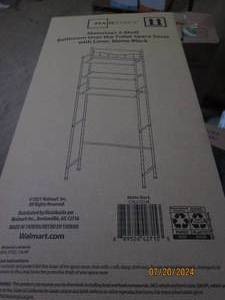 lot 118 image: case of 3 matt black bathroom space savers new