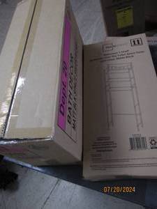 lot 120 image: case of 3 matt black bathroom space savers new