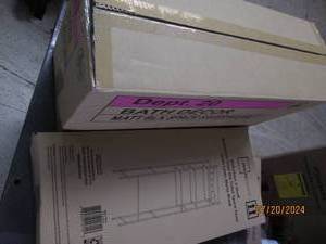 lot 121 image: case of 3 matt black bathroom space savers new