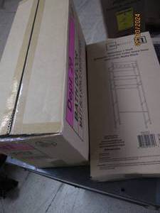 lot 122 image: case of 3 matt black bathroom space savers new