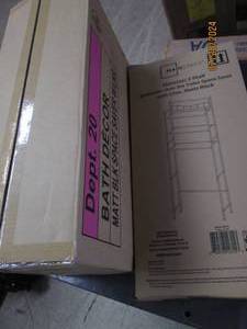 lot 126 image: case of 3 matt black bathroom space savers new