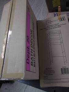lot 127 image: case of 3 matt black bathroom space savers new