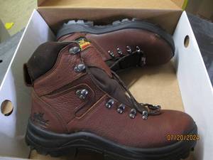 lot 150 image: thorogood 6 inch brown steel toe omni size 9d