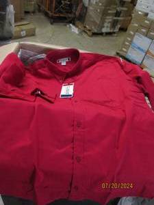 lot 163 image: case of 15 clique size large long sleeve button up work shirts