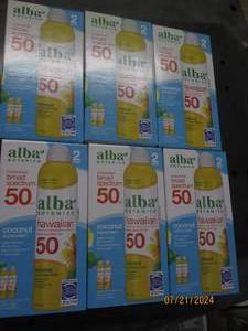 lot 204 image: 6 packages of 2 alba hawaiian spf 50 coconut sunscreen