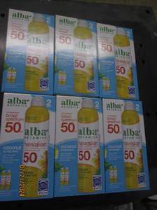 lot 205 image: 6 packages of 2 alba hawaiian spf 50 coconut sunscreen