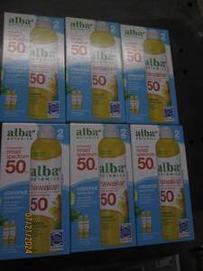 lot 206 image: 6 packages of 2 alba hawaiian spf 50 coconut sunscreen