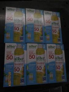 lot 208 image: 6 packages of 2 alba hawaiian spf 50 coconut sunscreen