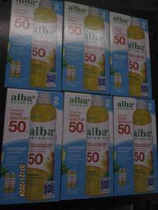 lot 209 image: 6 packages of 2 alba hawaiian spf 50 coconut sunscreen