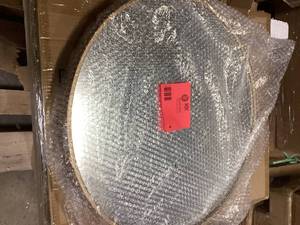 Firsttime & Co. Medium Round Gold Modern Mirror (22 in. H x 1.75 in.  W) Customer Returns See Pictures