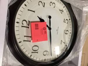 FirsTime & Co. 20 in. Round Avery Whisper Wall Clock  Customer Returns See Pictures