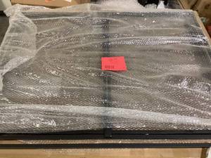 Noble House Cartwright Matte Black Metal 1-Panel Fireplace Screen Customer Returns See Pictures