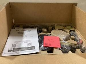 Hampton Bay Rockport 52 in. Indoor LED Bronze Ceiling Fan with Light Kit, Downrod, and 5 Reversible Blades Customer Returns See Pictures
