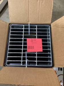 12 in. Square Catch Basin Drain Kit with 2-Opening Catch Basin Steel Grate 2-Outlet Adapters 1-Outlet Plug by NDS  Customer Returns See Pictures