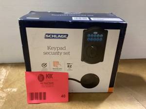 Schlage Camelot Aged Bronze Electronic Door Lock Deadbolt with Accent Door Handle  Customer Returns See Pictures
