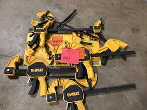 Lot of DEWALT 12 in. 600 lb. Trigger Clamp w3.75 in. Throat Depth Customer Returns See Pictures