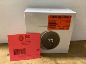 Google Nest Learning Thermostat - Smart Wi-Fi Thermostat - Stainless Steel   Customer Returns See Pictures