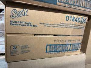 lot 37 image: 1 Cases (16 each per case) NEW Scott 01840 9.2 x 9.4 Multi-Fold Paper Towels with Absorbency Pockets - White