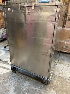 lot 44 image: MSRP $5500 Censitrac CPC Heavy Gauge&nbspStainless Steel Closed Case Cart with Passive Lock & 4 Shelves - Engineered For A Sterile, Quiet, Efficient Surgical Environment - Built To Last More Than A Lifetime Good Condition