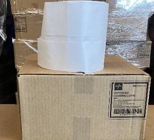 lot 28 image: MSRP $3000  29 Cases (660 wipes per case)&nbspMedline Disposable Dry Wipes, 6-Pack Refill Kits, 110-Count, 12 x 12 -&nbspExcellent strength & absorbency -low-lint properties, Ideal material for heavy-duty cleaning, wiping & degreasing