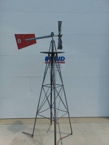 lot 17 image: 8 Metal Ornamental Windmill Weather Vane