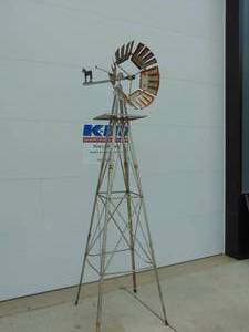 lot 20 image: 8 Metal Ornamental Windmill Weather Vane