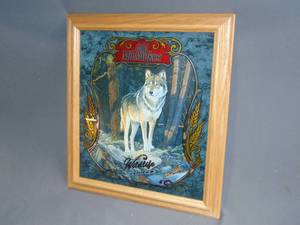 lot 36 image: Old Milwaukee Wildlife Series Mirror - The Wolf
