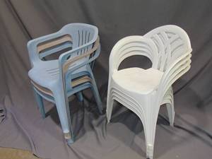 lot 47 image: Mixed Lot of Resin Stack Chairs