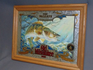 lot 60 image: Old Milwaukee Wild Life Series Mirror - The Walleye