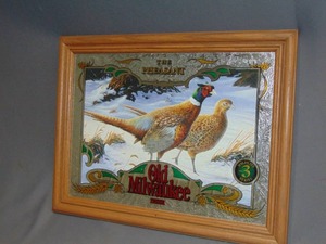 lot 61 image: Old Milwaukee Wild Life Series Mirror - The Pheasants