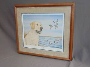 lot 106 image: Carl Melichar Print - October Mallards