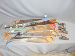 lot 155 image: Mixed Lot of Hand Saws, Levels and Hand Planes