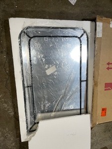 Lamson 30 in. H x 20 in. W Glam Rectangle Framed Black Wall Mirror