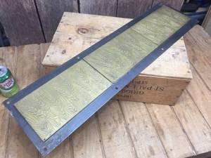 lot 138 image: Heavy Ornamental Brass Plates - Wheat