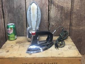 lot 143 image: 1940s General Mills Electric Iron with Steam Attachment