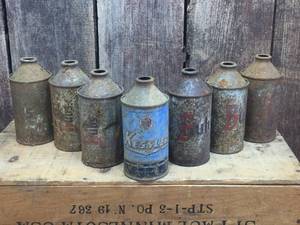 lot 180 image: Antique Bubs Beer Cone Top Cans