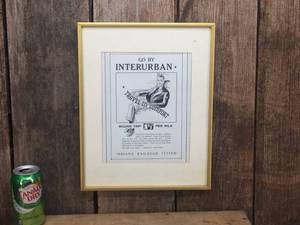 lot 190 image: Framed Indiana Railroad System Advertiser