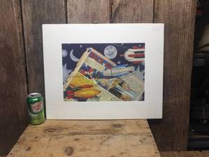 lot 192 image: Buck Rogers Matted Cartoon - 20 x 16