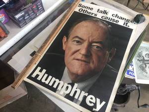 lot 201 image: Vintage Large Humphrey Political Poster