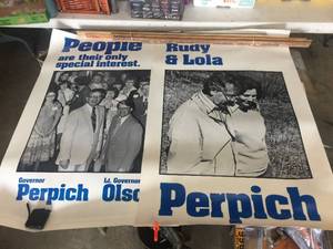 lot 204 image: 2 Vintage Rudy Perpich Political Posters