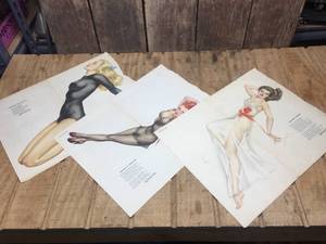 lot 206 image: 3 Vintage VARGA Girls - Magazine Pages